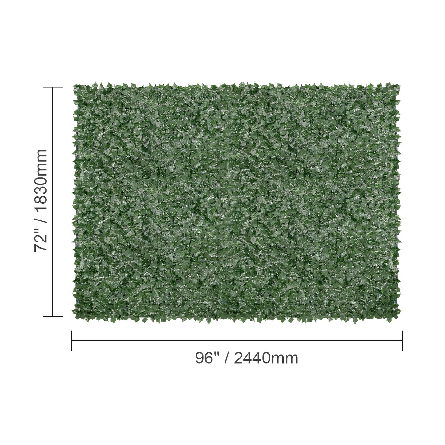 VEVOR Ivy Privacy Fence – 96x72" Artificial Greenery Wall Panel with Mesh Backing for Outdoor Decor