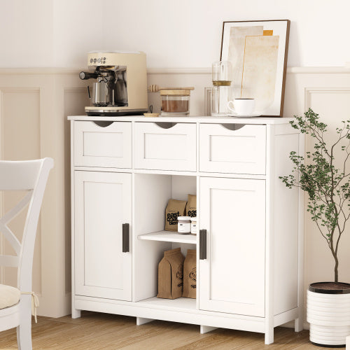 Wooden Storage Cabinet with Drawers & Shelves – Versatile Accent Cabinet for Bedroom, Living Room & Bathroom