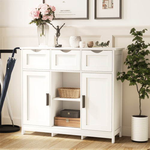 Wooden Storage Cabinet with Drawers & Shelves – Versatile Accent Cabinet for Bedroom, Living Room & Bathroom