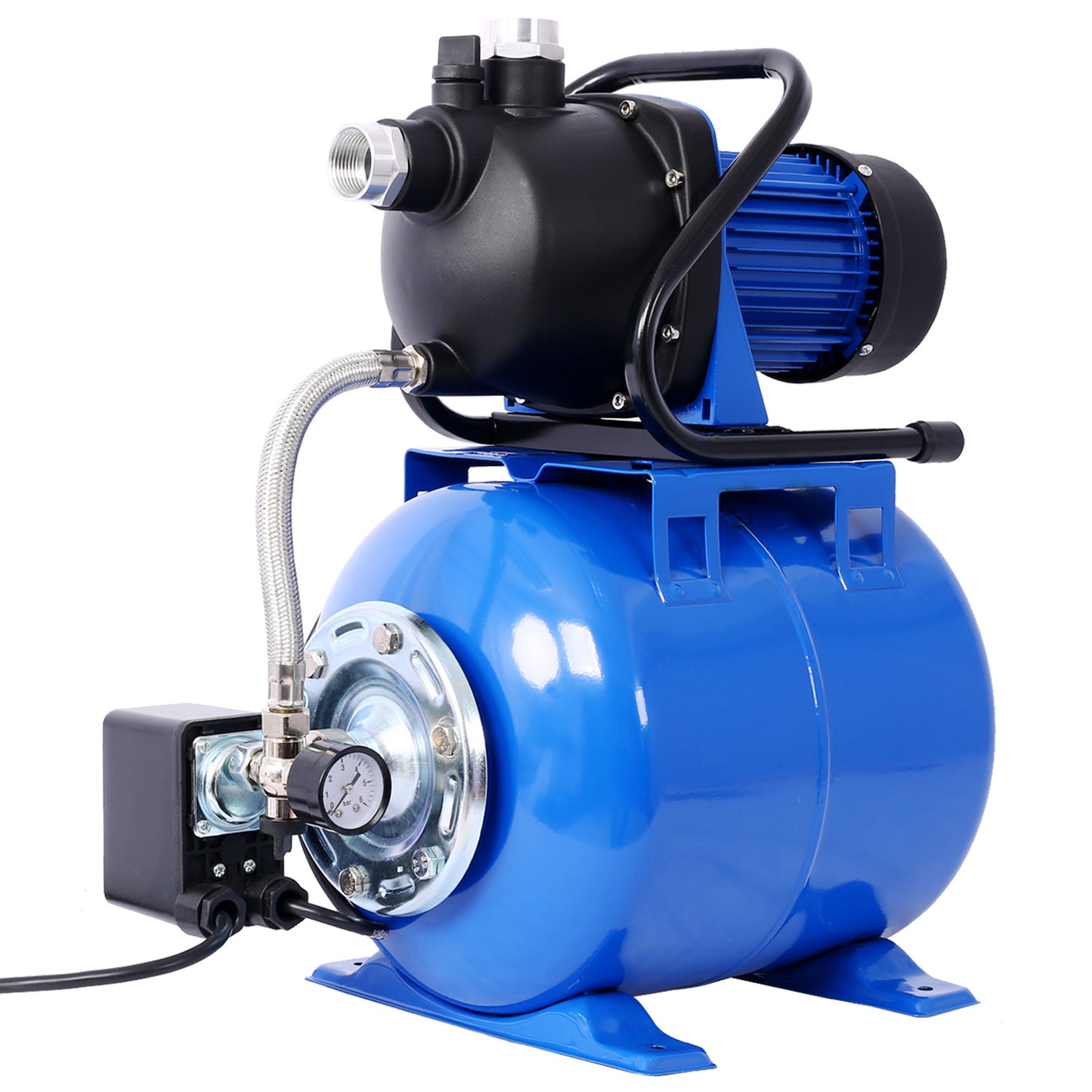 1.6HP Shallow Well Pump with Pressure Tank – Automatic Water Booster Pump for Home & Garden Irrigation