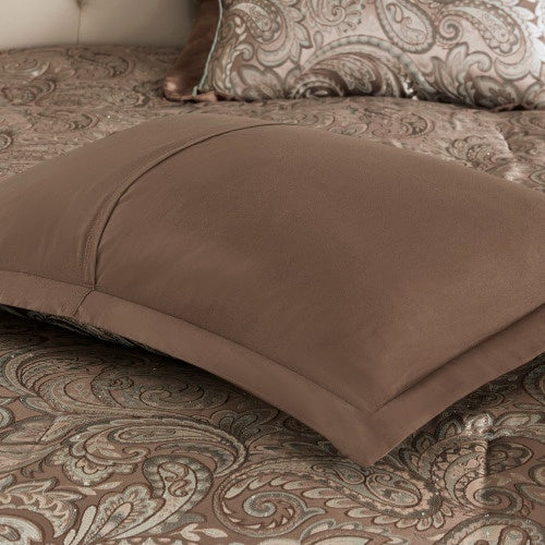 12-Piece Black Queen Comforter Set with Cotton Bed Sheets – Complete Bedding Ensemble