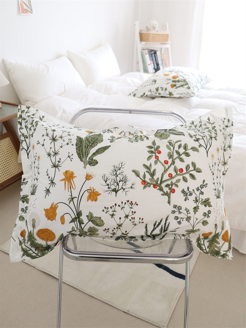 Dandelion Floral 100% Cotton Bed Sheet/Duvet Set – Soft & Breathable Bedding
